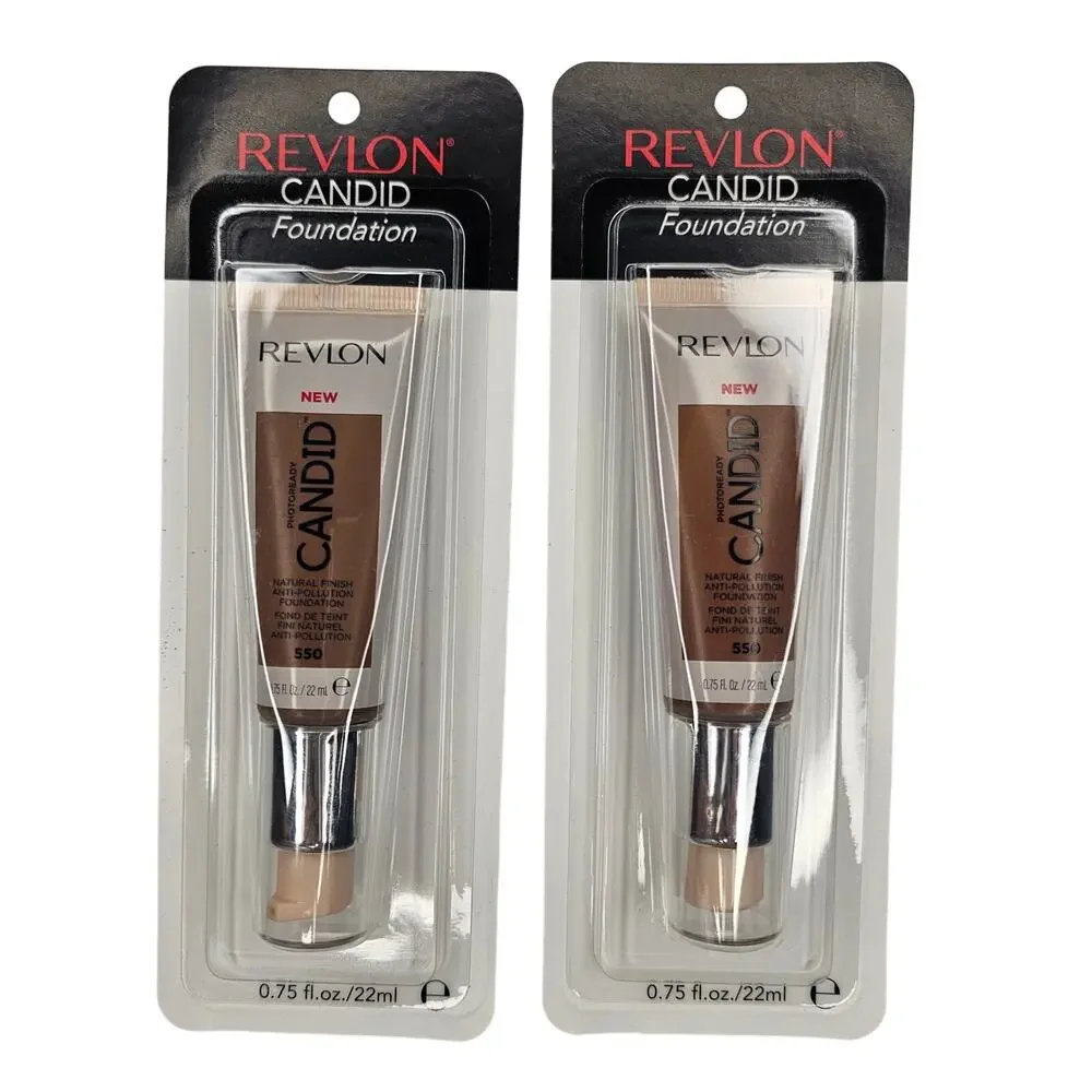 REVLON Candid Photoready Foundation #550 Makeup Bundle of 2
